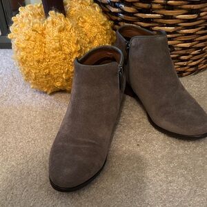 Tabitha Gray Suede Ankle Booties